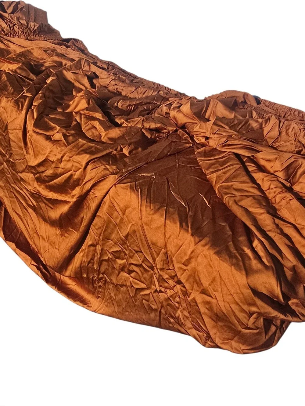 Quince Organic Bamboo Queen Fitted Sheet / 2 Standard Pillow Cases Terracotta